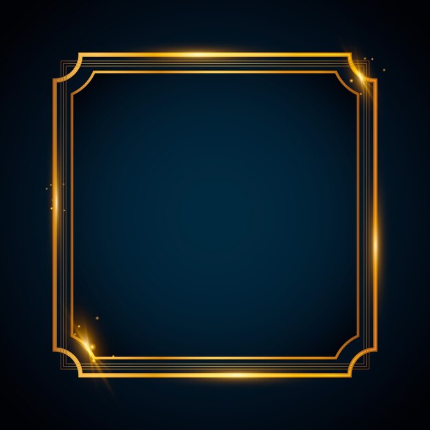 Realistic golden frame design