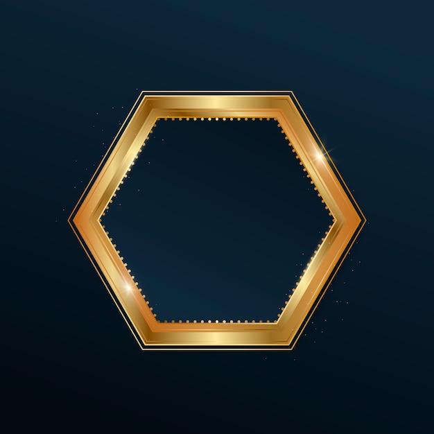 Realistic golden frame design