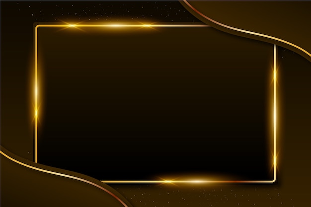 Free vector realistic golden frame template