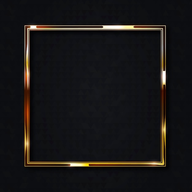 Free vector realistic golden frame template