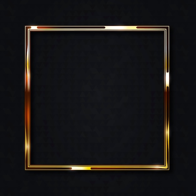 Realistic golden frame template