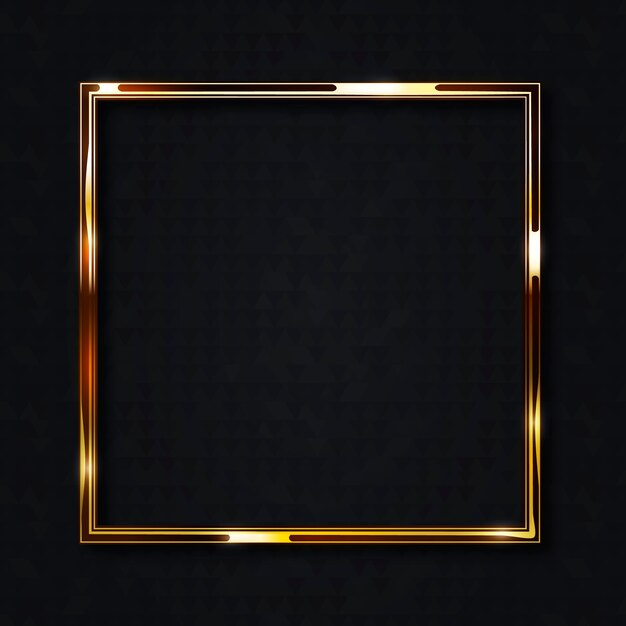 Realistic golden frame template