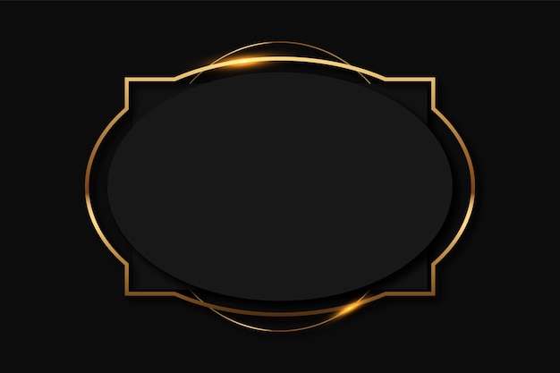 Realistic golden frame template