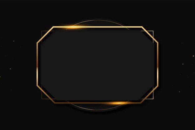 Realistic golden frame template