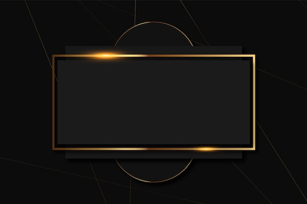 Free vector realistic golden frame template