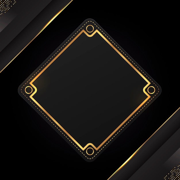 Free vector realistic golden frame template