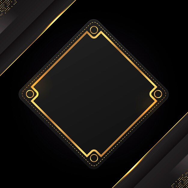 Realistic golden frame template