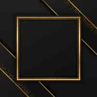 Free vector realistic golden frame template