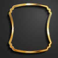 Free vector realistic golden frame template