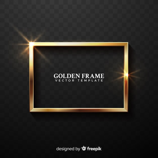 Realistic golden frame