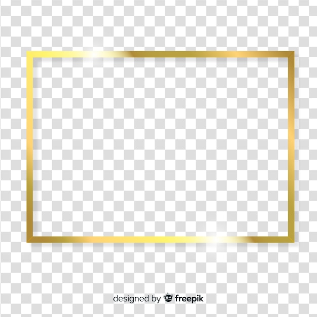 Realistic golden frame