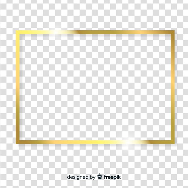 Realistic golden frame