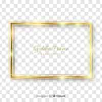 Free vector realistic golden frame