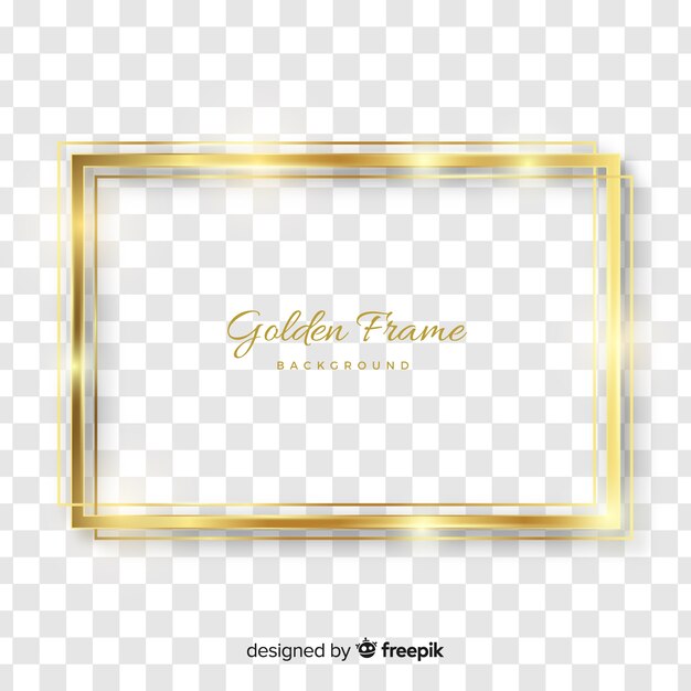 Realistic golden frame