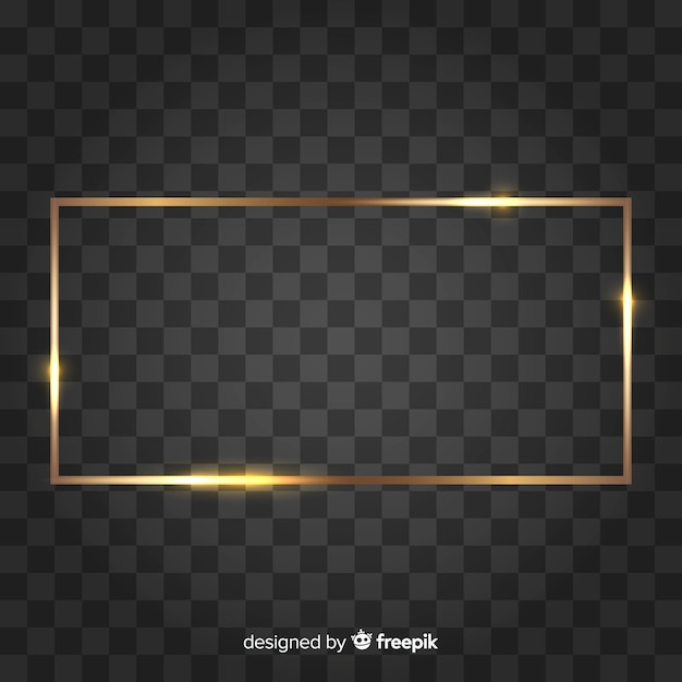 Realistic Golden Frame – Free Vector Template for Download
