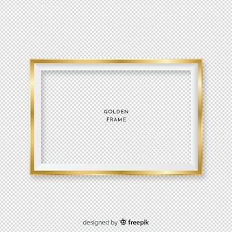 Realistic golden frame