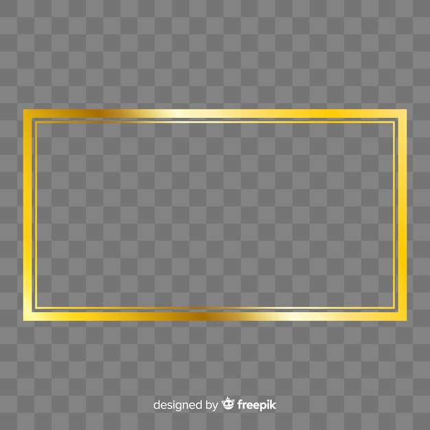 Free vector realistic golden frame