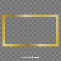 Free vector realistic golden frame