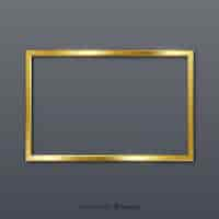 Free vector realistic golden frame