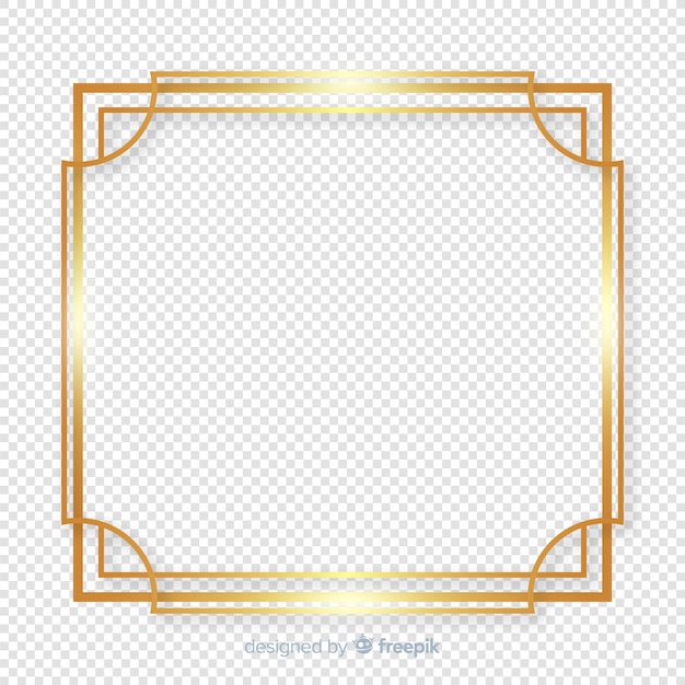 Realistic golden frame