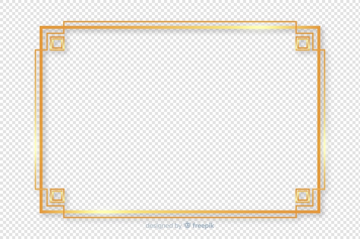 Free Vector realistic golden frame