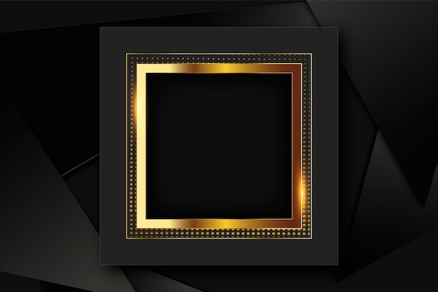 Free vector realistic golden frame