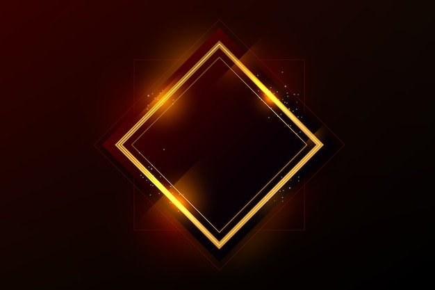 Free vector realistic golden frame