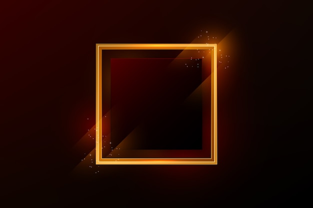 Free vector realistic golden frame