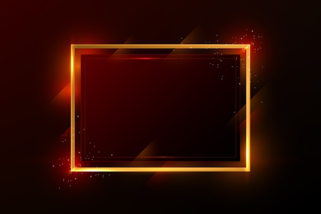 Realistic golden frame