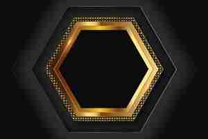 Free vector realistic golden frame