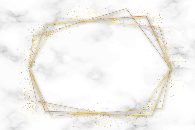 Free vector realistic golden luxury frame template