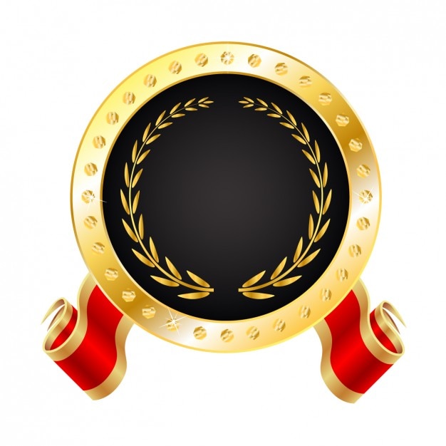 Free vector realistic golden medal