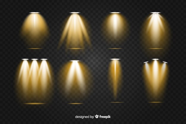 Realistic golden scene illumination collection