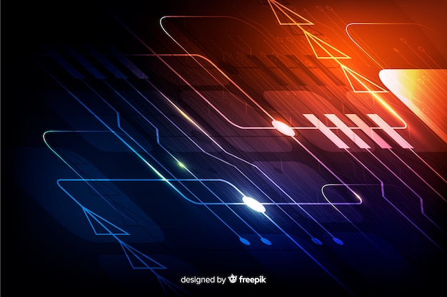 Realistic gradient circuit board backgrond