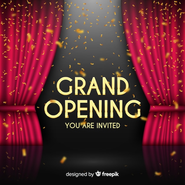 Free vector realistic grand opening background