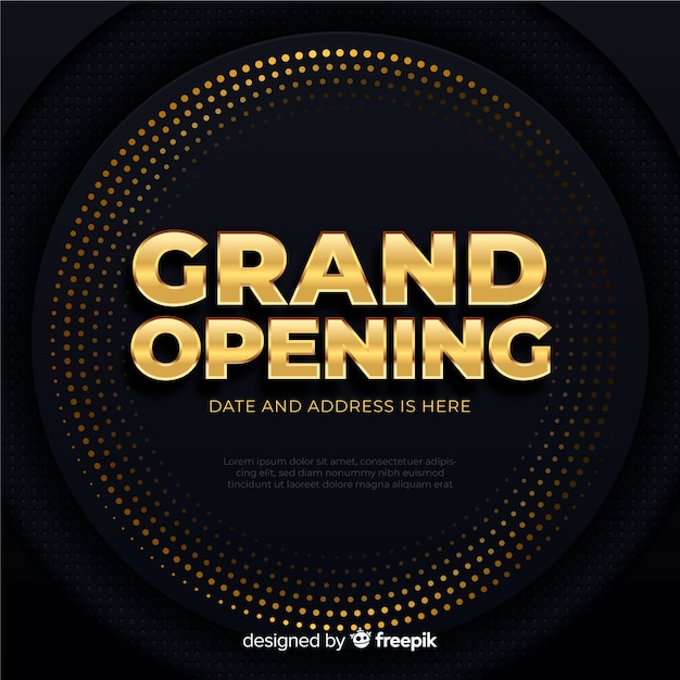 Free vector realistic grand opening background