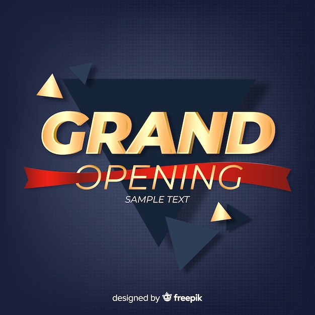 Realistic grand opening decorative background