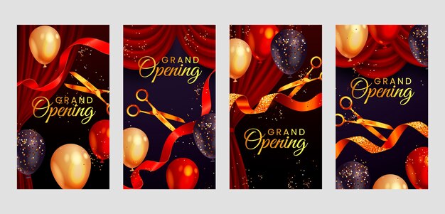 Realistic grand opening instagram stories