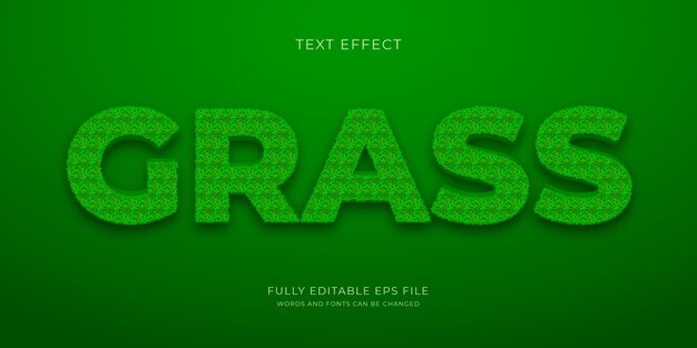 Realistic grass text effect