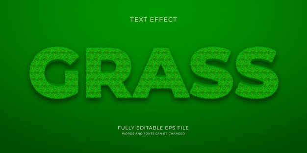 Реалистичный текстовый эффект травы