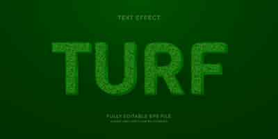 Free vector realistic grass text effect