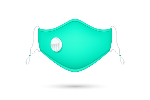 Realistic green adjustable medical mask lanyard