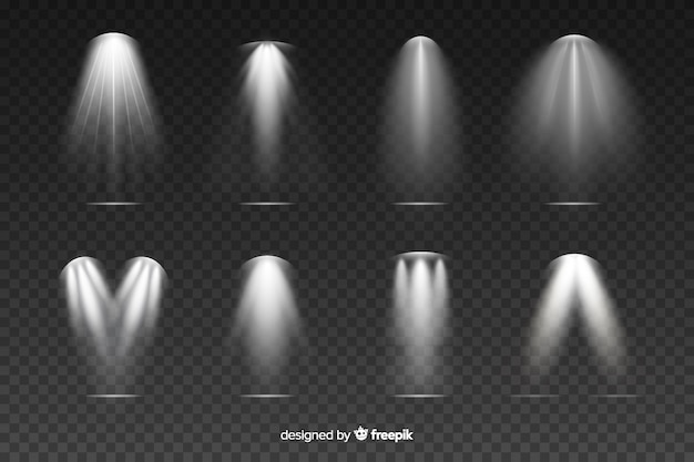 Free vector realistic grey scene illumination collection