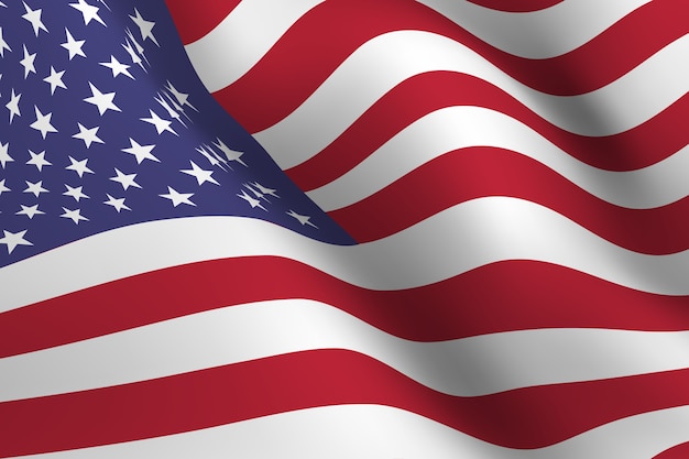 Free vector realistic grunge american flag