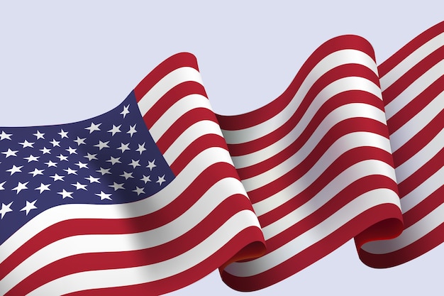 Free vector realistic grunge american flag