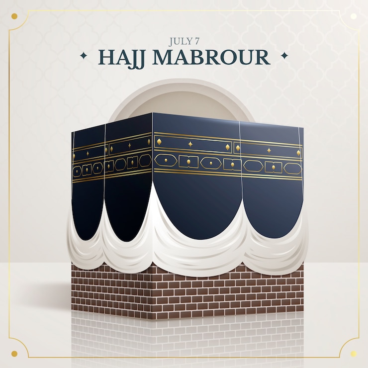 Free Vector realistic hajj illustration