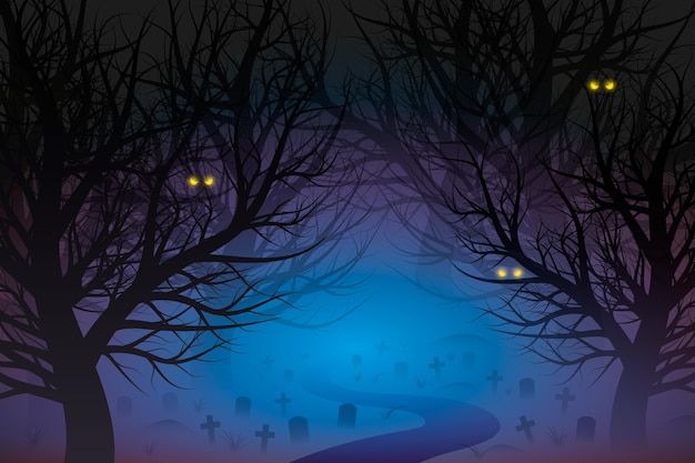 Realistic halloween background