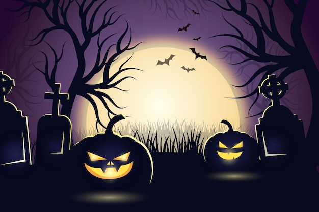 Free vector realistic halloween background