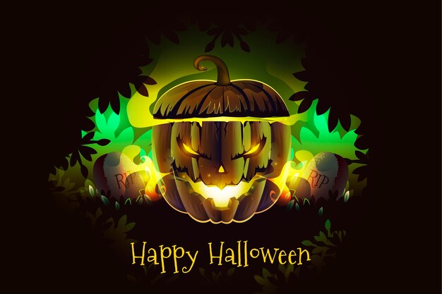 Realistic halloween background