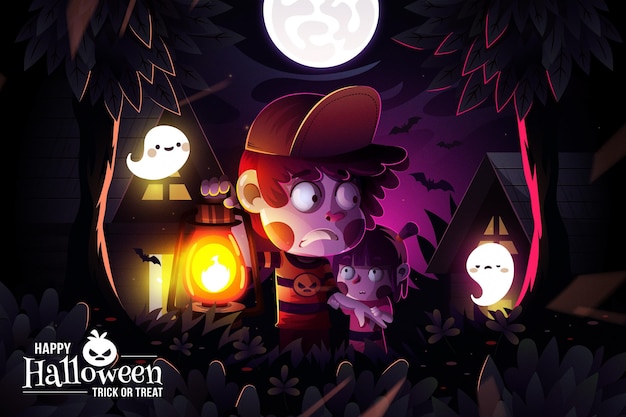 Free vector realistic halloween background